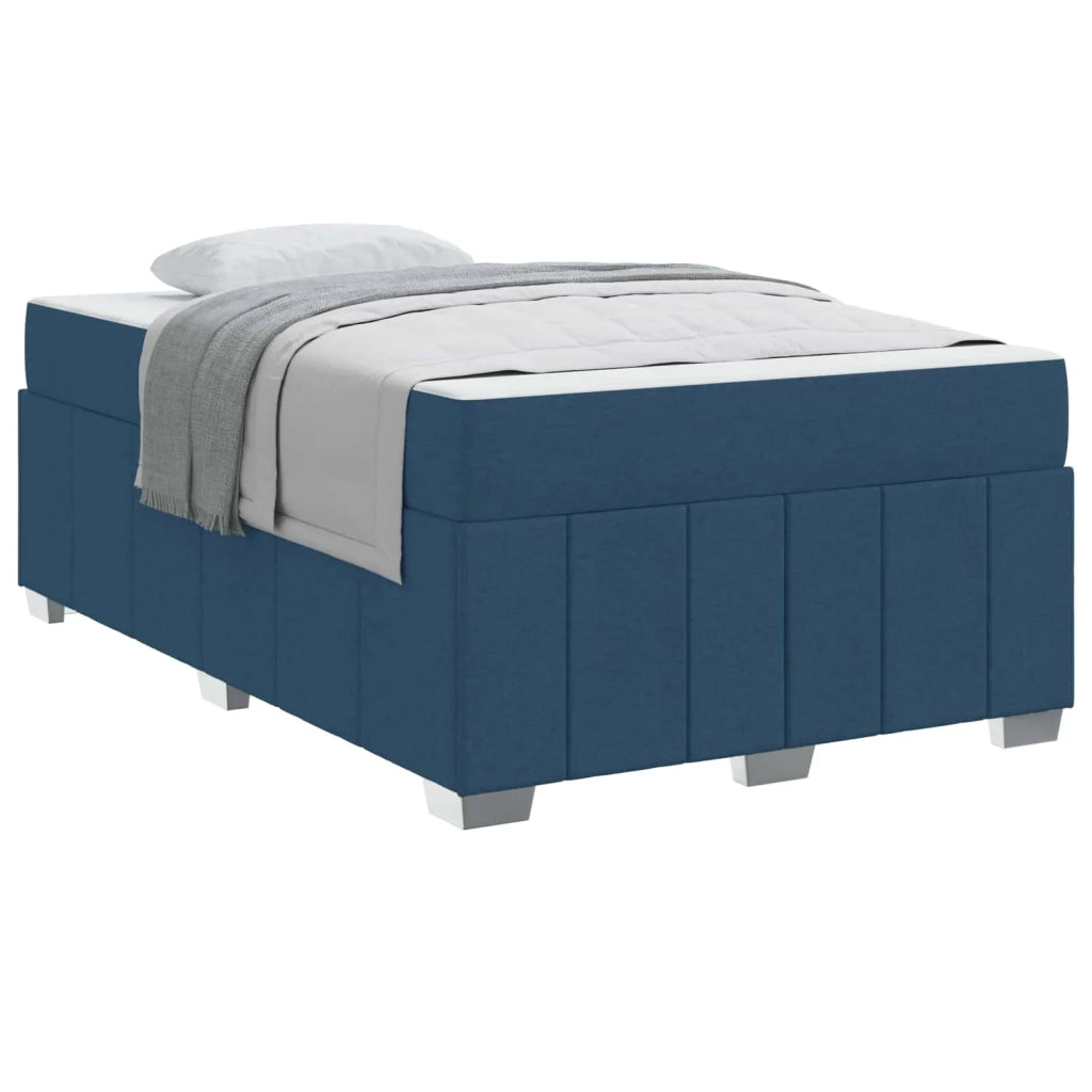 Letto matrimoniale | Letto per adulti | Struttura del letto con materasso Blu 120 x 200 cm Tessuto