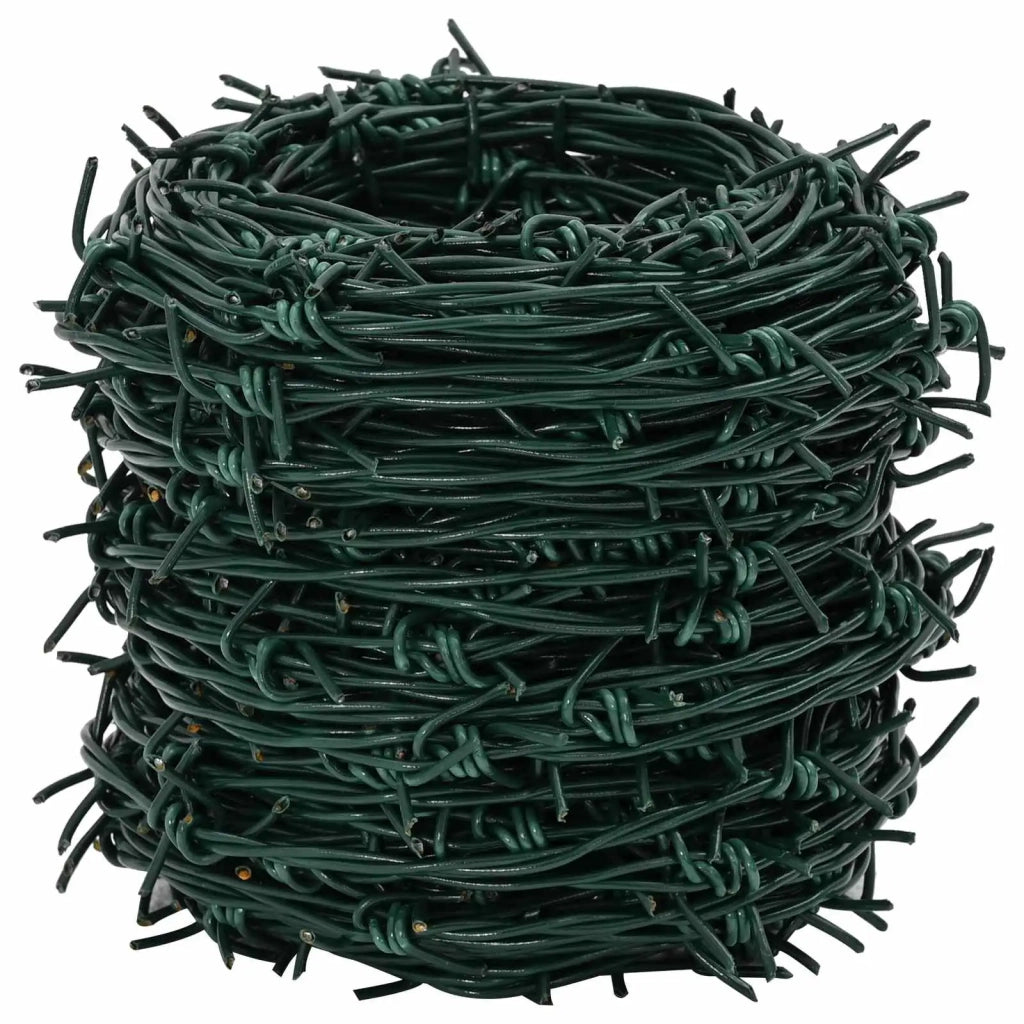 Fil di Ferro Spinato Verde 100 m Acciaio Zincato a Caldo CFW5550576