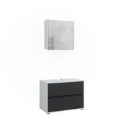 Vicco Set di mobili da bagno Bianco/antracite 2 parti