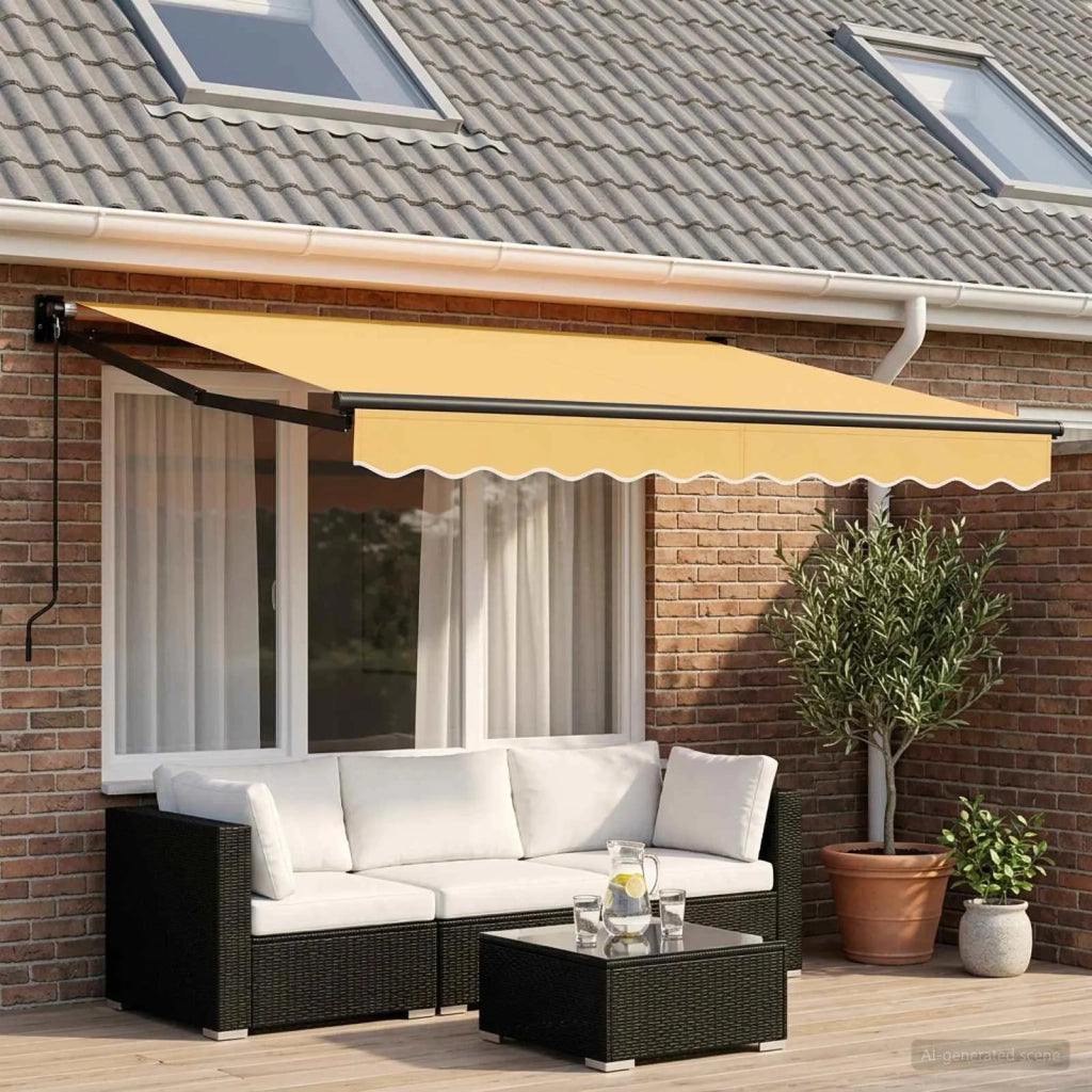 Tenda retrattile Sabbia 3,5 x 2,5 m 100% Poliestere e Alluminio 3425959