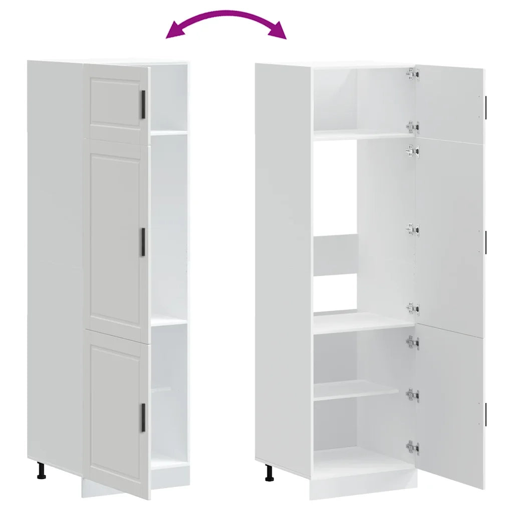Armadio da Cucina-Credenza da Cucina Porto Bianco in Legno Multistrato