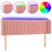 Testiera | Testata a LED Rosa 147x16x78/88 cm in Velluto