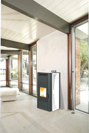 1pz stufa pellet 24 kw king 24 idro bianco cod:ferx.17377
