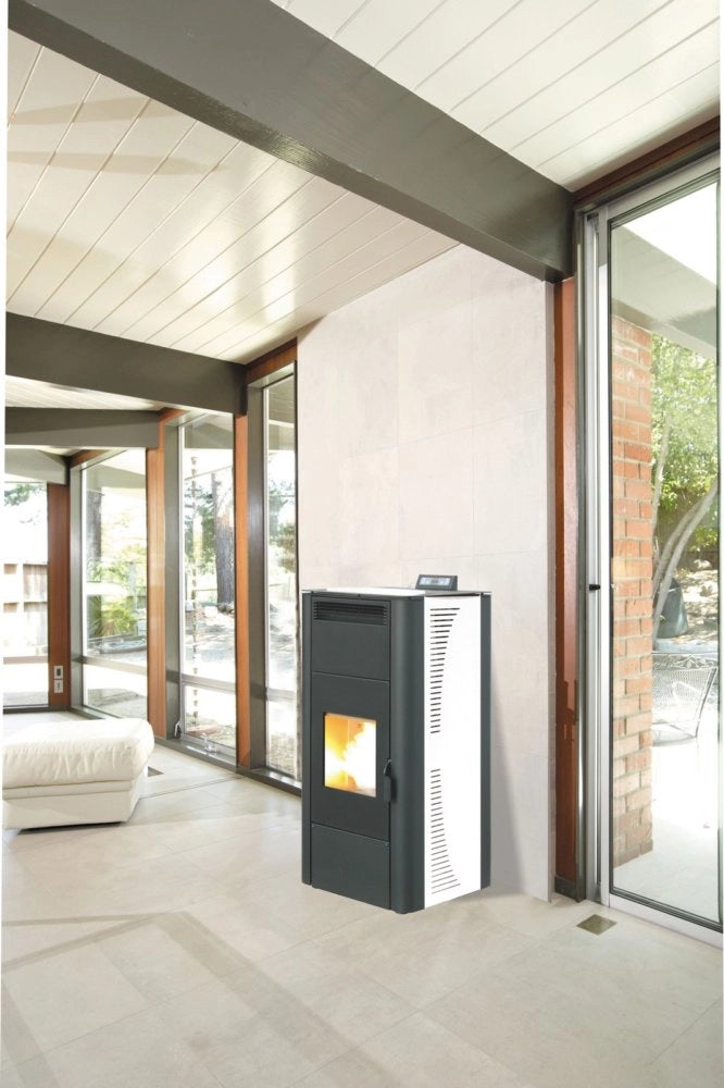 1pz stufa pellet 24 kw king 24 idro bianco cod:ferx.17377