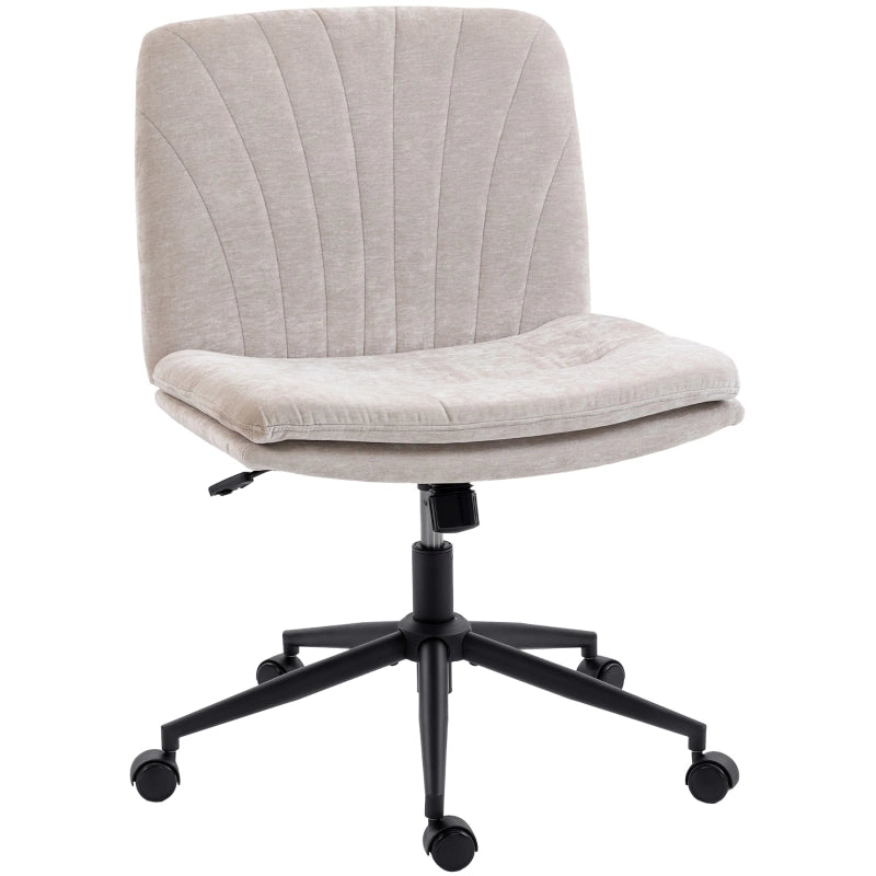 SEDIA UFFICIO Girevole 62x67x83-93 cm Chenille Beige