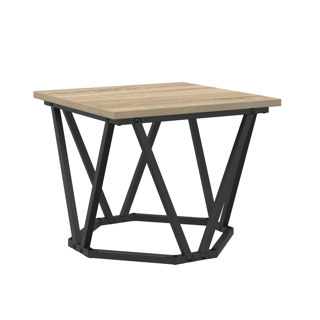 Set di 3 tavolini  in legno ingegnerizzato rovere Sonoma
