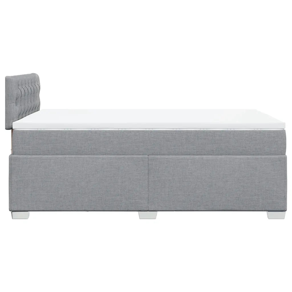 Giroletto a Molle con Materasso Grigio Chiaro 120x190cm Tessuto