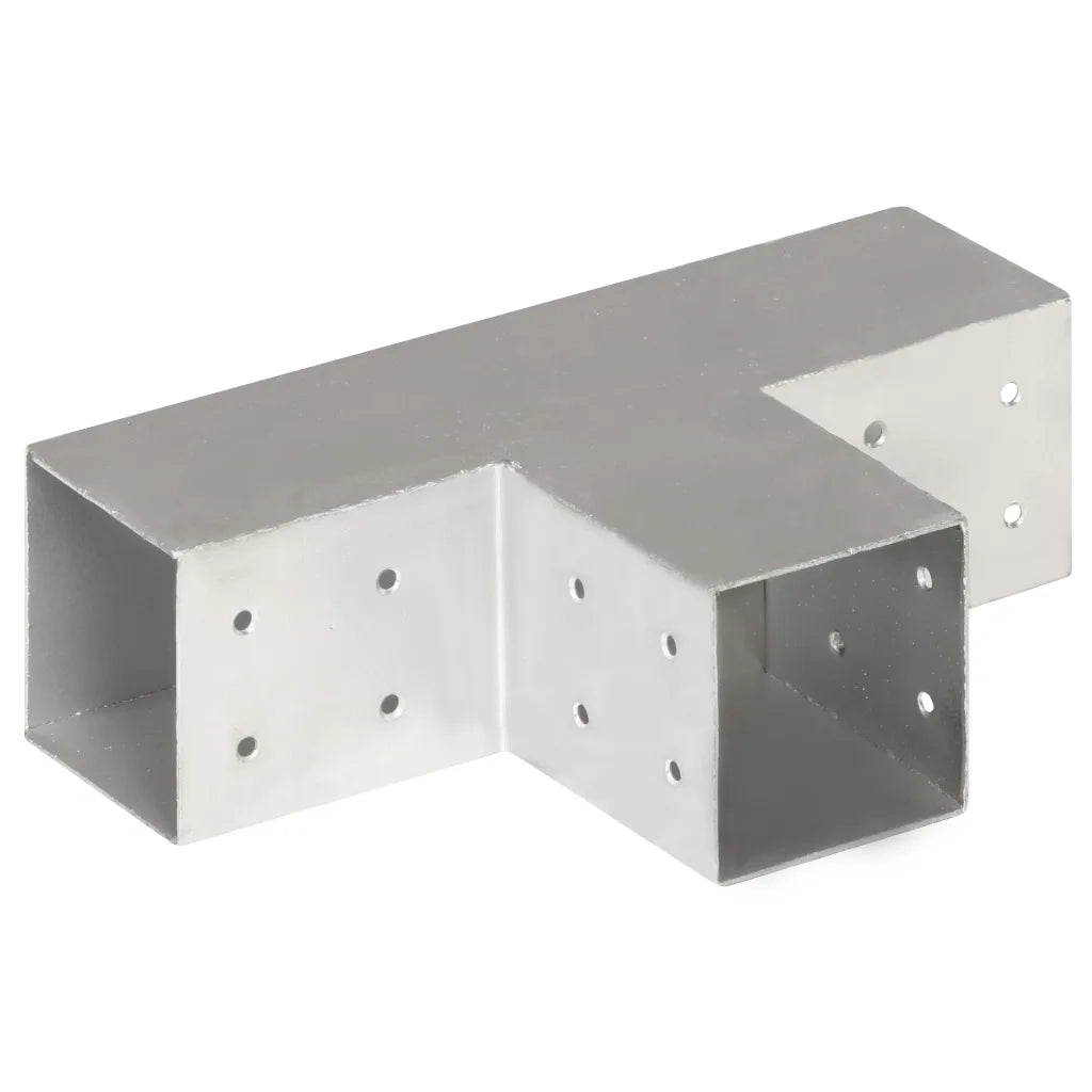 Connettore per Pali a Forma di T in Metallo Zincato 81x81 mm 145463