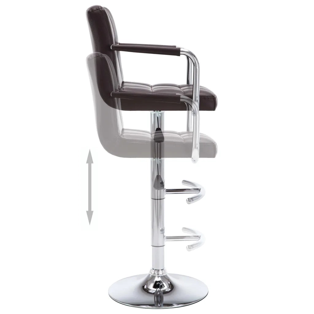 Sgabelli da Bar 2 pz Marroni in Similpelle  cod mxl 70352