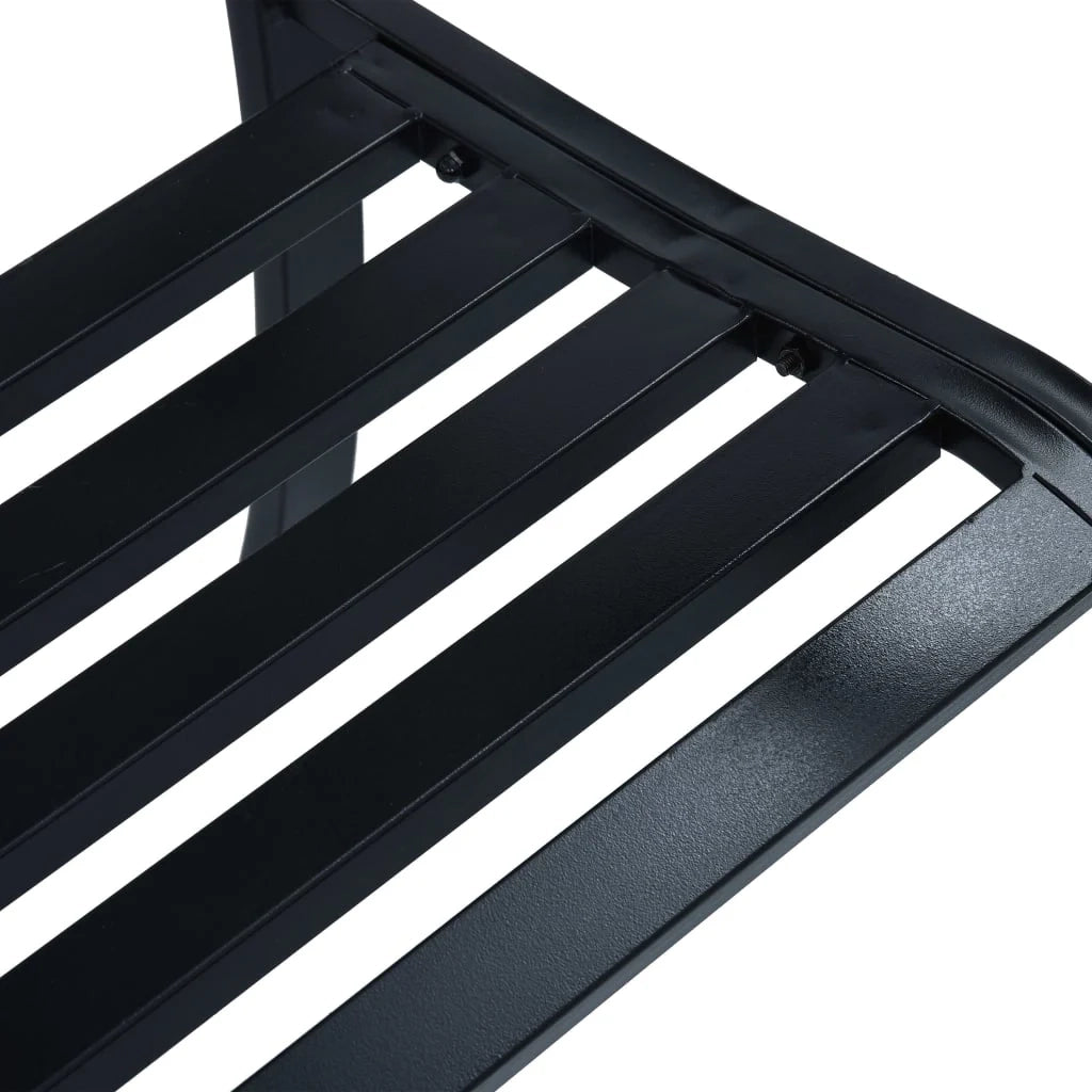 Panca da giardino mobili da esterno terrazza nero 120 cm acciaio 02_0011752
