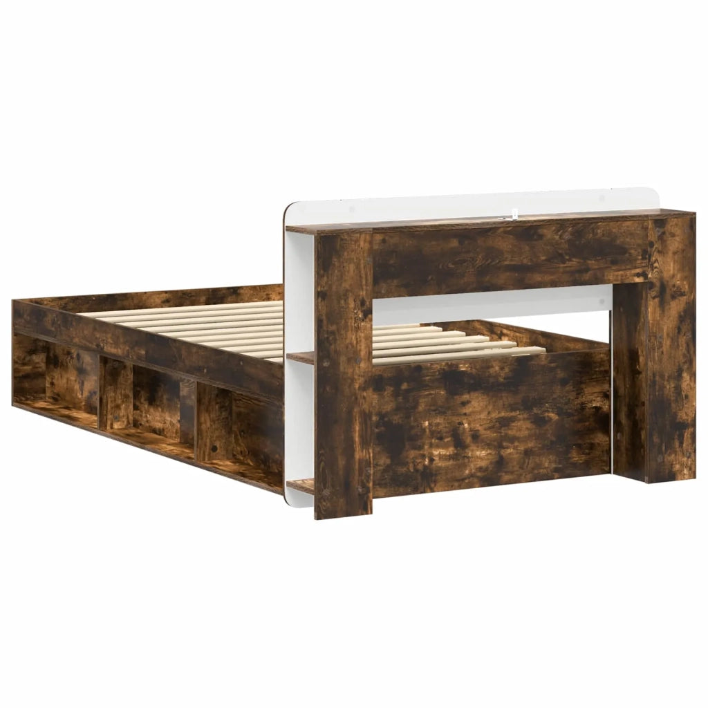 Telaio del letto con storage Rovere Fumo 90 x 190 cm