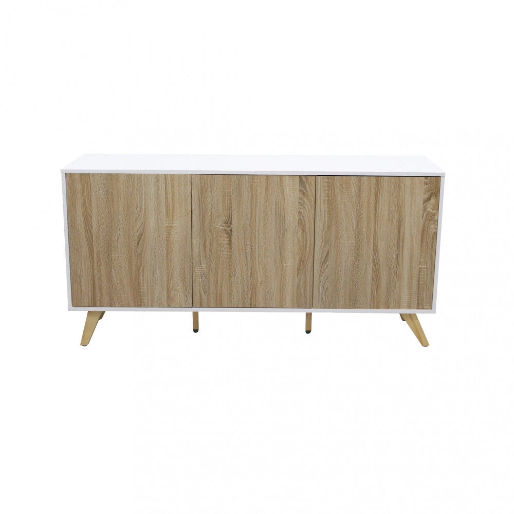 Mobile Elton 150x39,5x75 h cm in Truciolare bilaminato Bianco