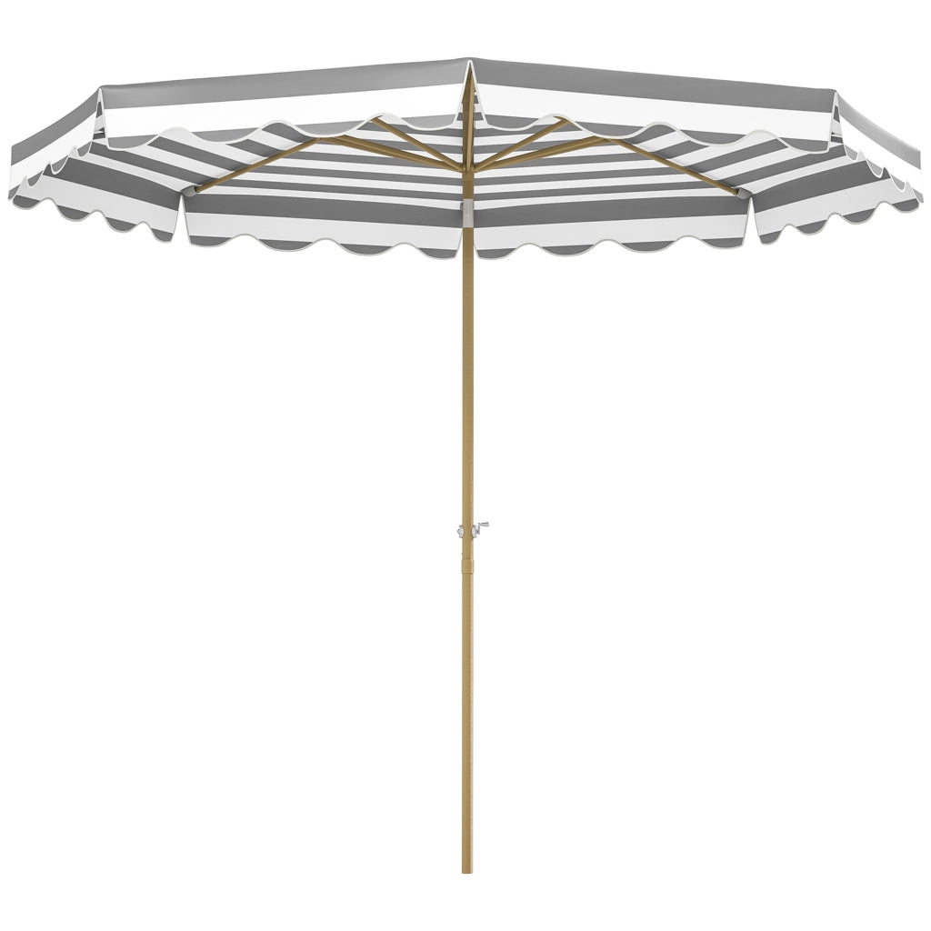 Parasole da giardino inclinabile ottagonale ¨C zephmum ¨C grigio chiaro ? 2.7x2.4 m