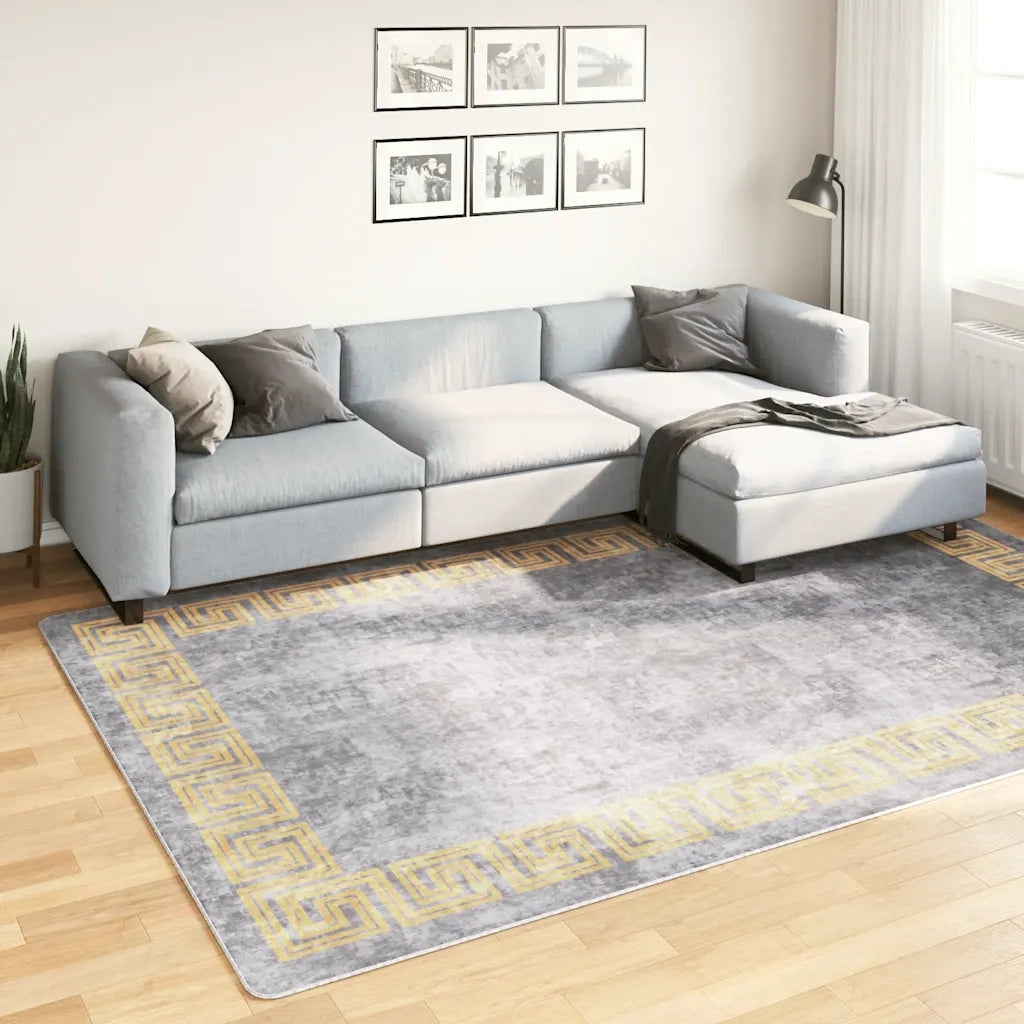 Tappeto Lavabile 190x300 cm Grigio 337938