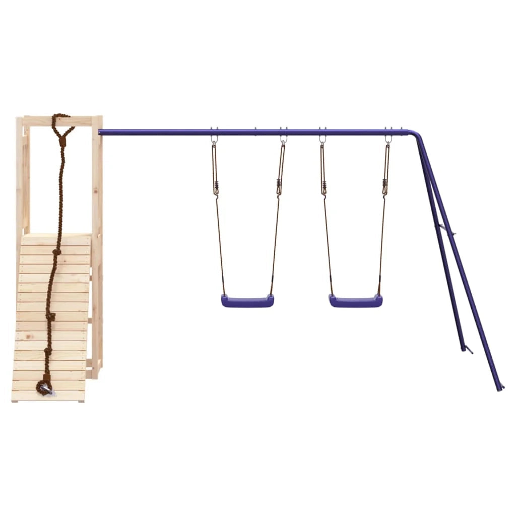 Altalene per parco giochi all'aperto Altalene robuste giochi da giardino 308 x 184 x 169 cm in legno di pino massiccio 02_0004906