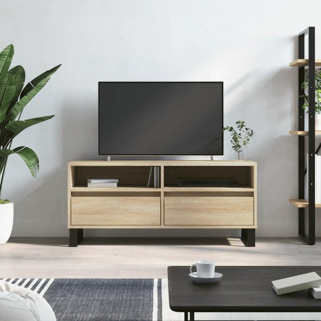 Mobile TV-Credenza per TV-Console TV Rovere Sonoma 100x34,5x44,5 cm in Legno Multistrato 685186