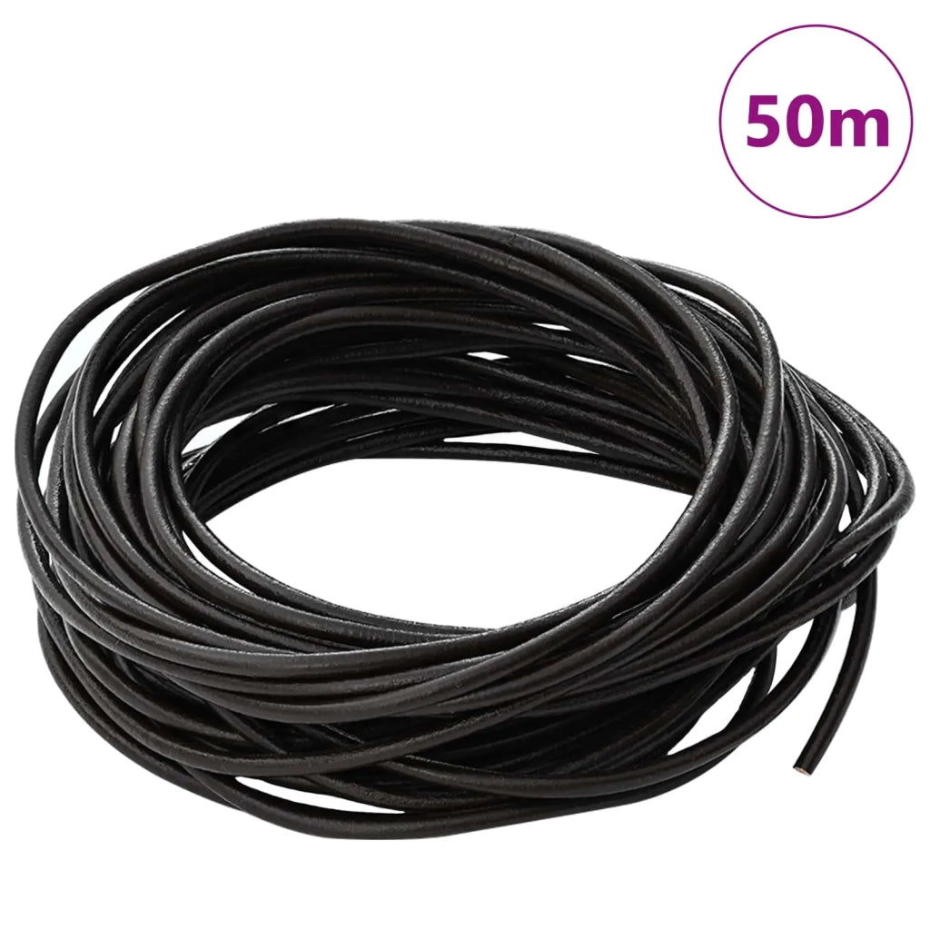 Cordino in Pelle Marrone Scuro ?3 mm x 50 m Pelle CFW7348925