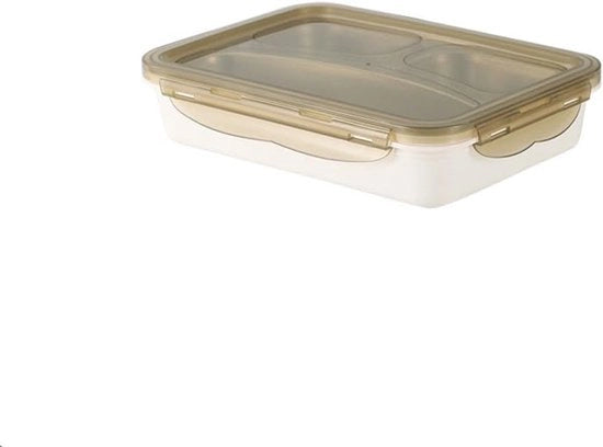 Lunchboxe portatile in acciaio inossidabile con tre compartimenti (grigio)