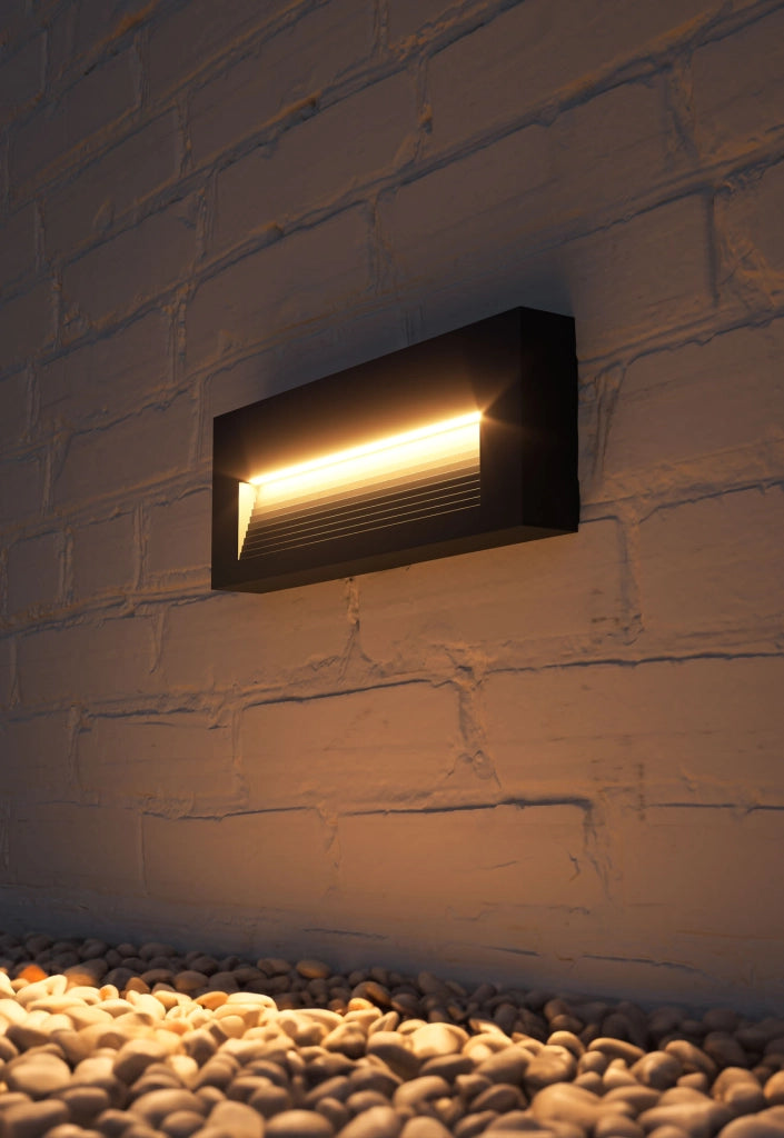 Beneito Faure Faretto Led segnapasso da incasso a parete Tween - 5W, Switch CCT, Illuminazione Interni ed Esterni​, corridoi o passaggi - Nero
