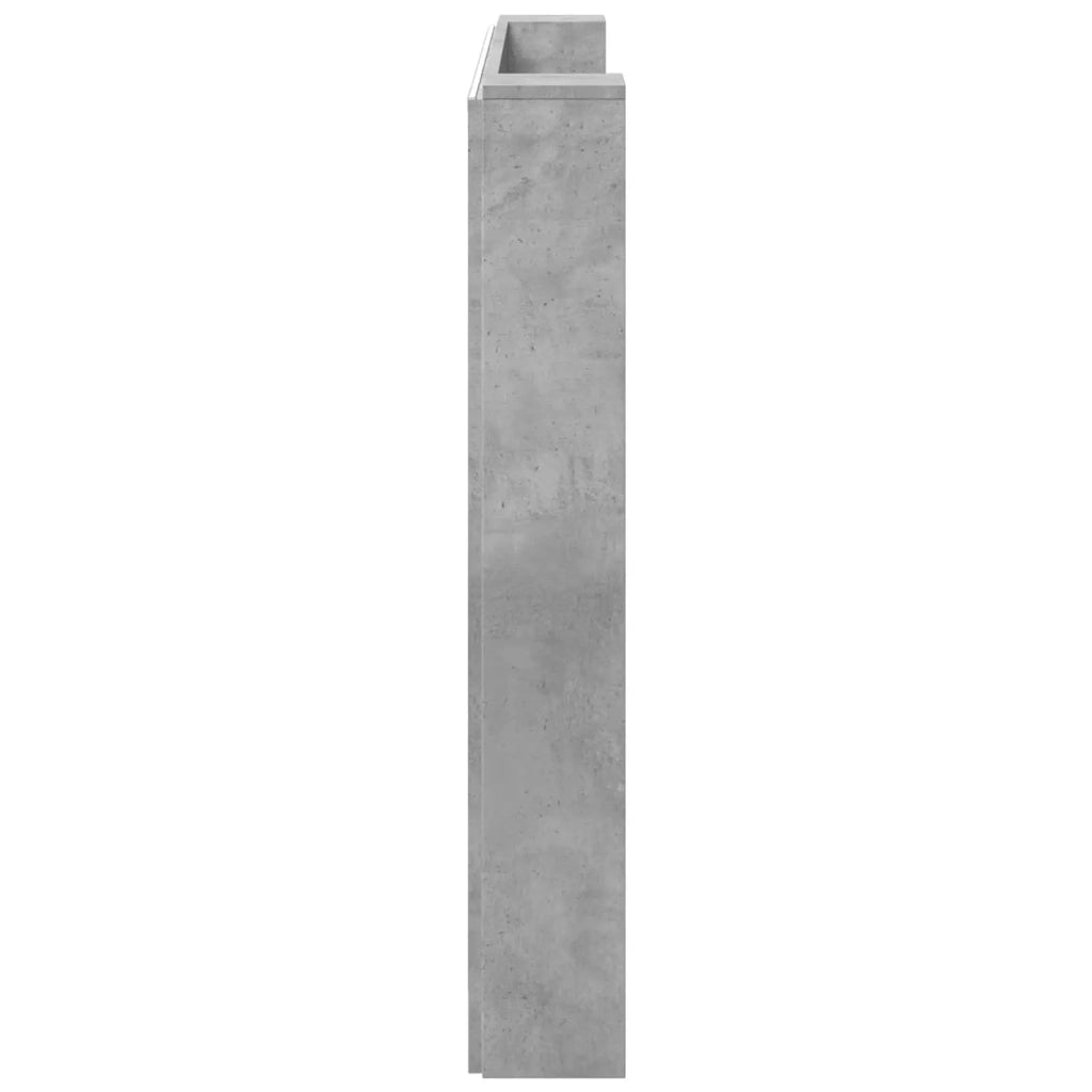 Testiera-Testata Decorativa Grigio cemento 160 x 16,5 x 103,5 cm Legno multistrato