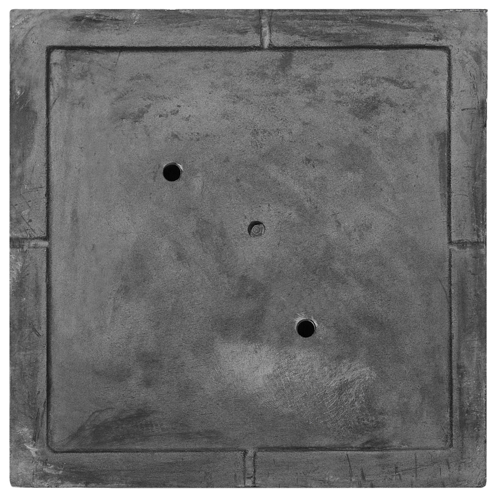 Vaso per piante fioriera in fibra nera solida quadrata 40 x 38 cm resistente ai raggi UV