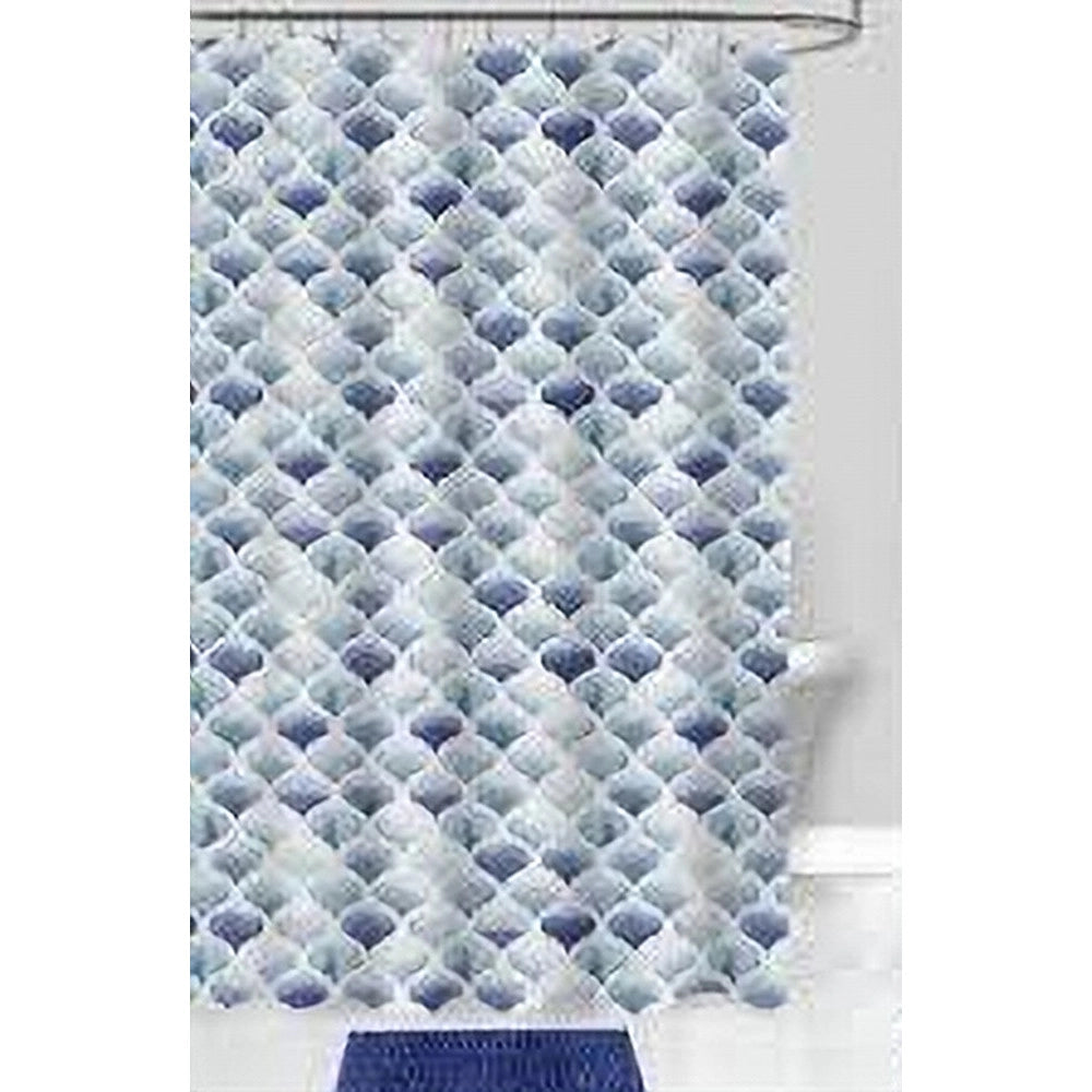 Trade Shop - Tenda Per Doccia Bagno Motivo Marocchino Quadrifoglio 180x200 Cm 12 Ganci 87597 -
