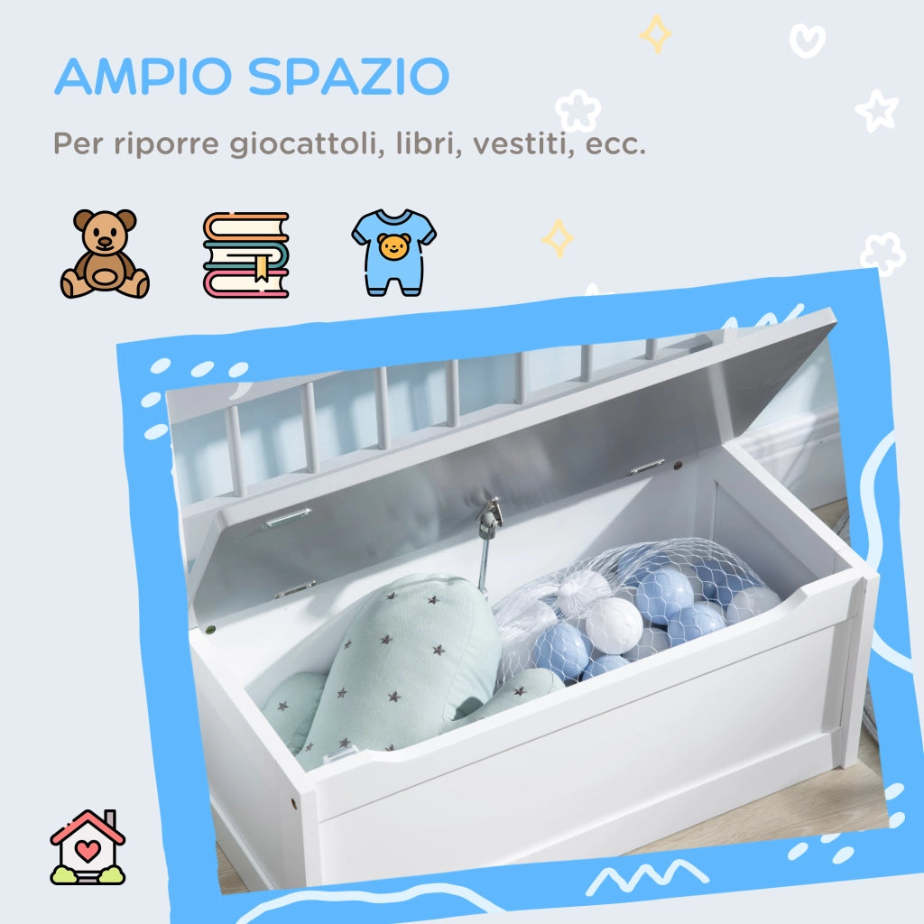Cassapanca Moderna con Cassetti ¨C zephmum ¨C Bianco e Grigio, MDF e Legno di Pino, 60x30x50 cm