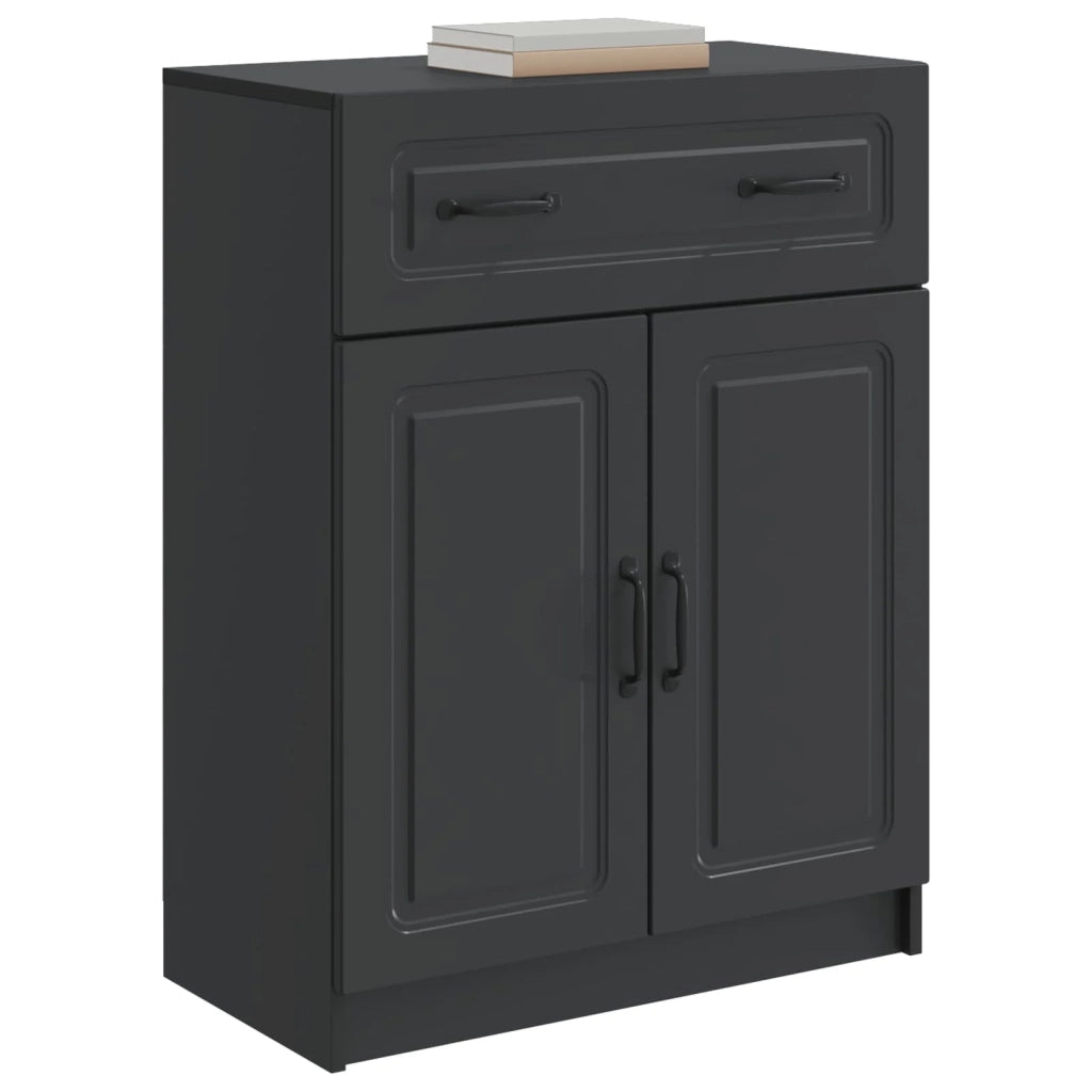 Credenza Nero 66 x 34,5 x 87 cm Legno ingegnerizzato