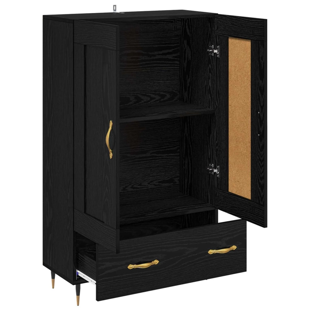 Credenza Rovere Nero 69,5 x 31 x 115 cm Legno multistrato 882552