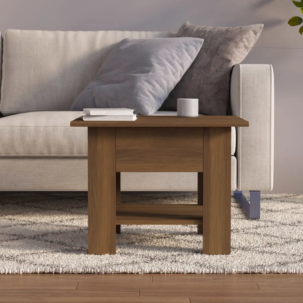 Tavolino da Salotto Rovere Marrone 55x55x42 cm in Truciolato cod mxl 7211