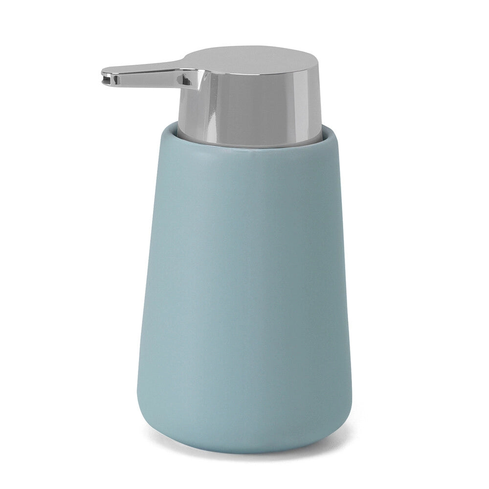 Dispenser sapone turchese e cromo in ceramica antibatterica Sidney
