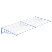 Tettoia per Porta Grigio e Trasparente 199x90 cm Policarbonato CFW7955635