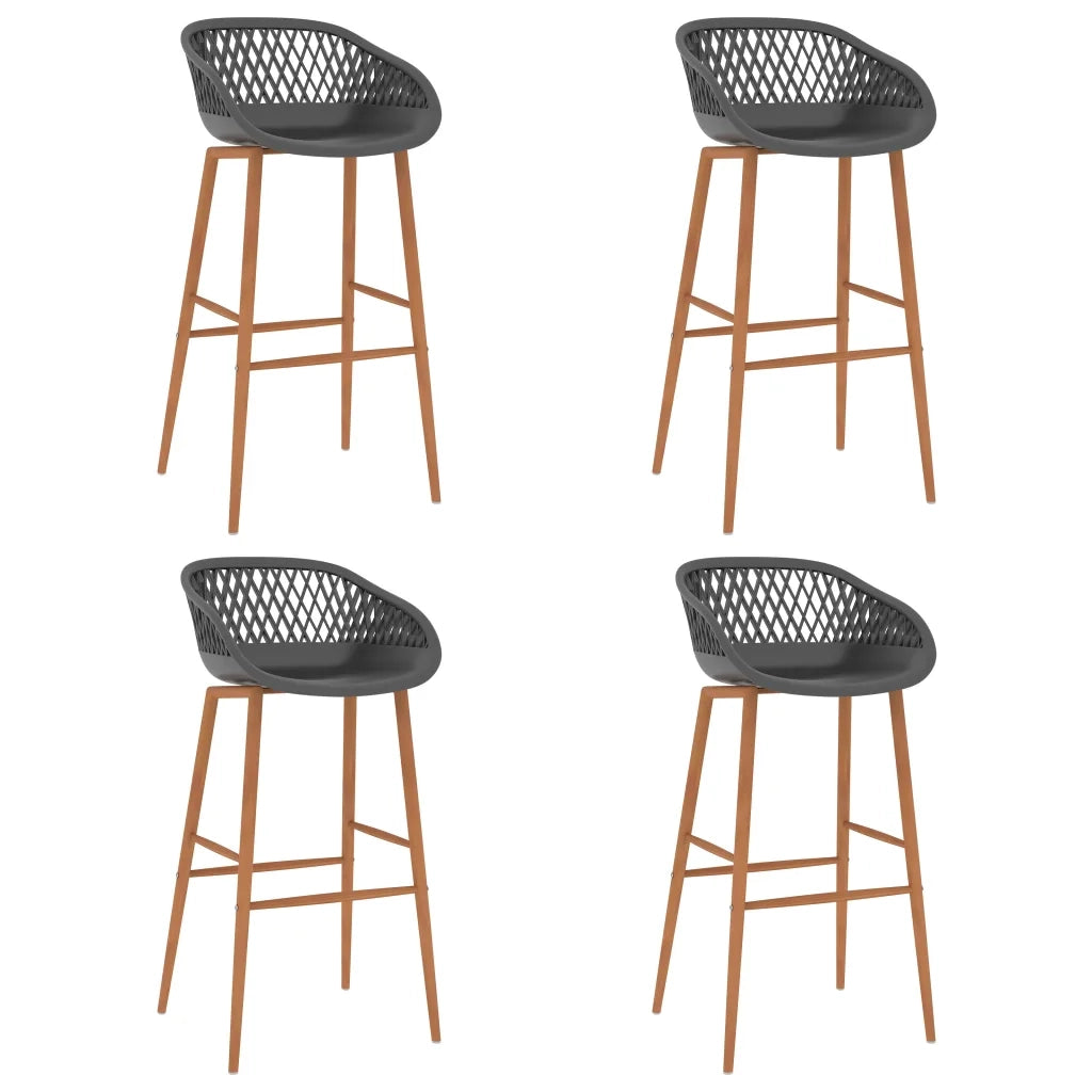 vidaXL Set da Bar 5 pz Bianco e Grigio