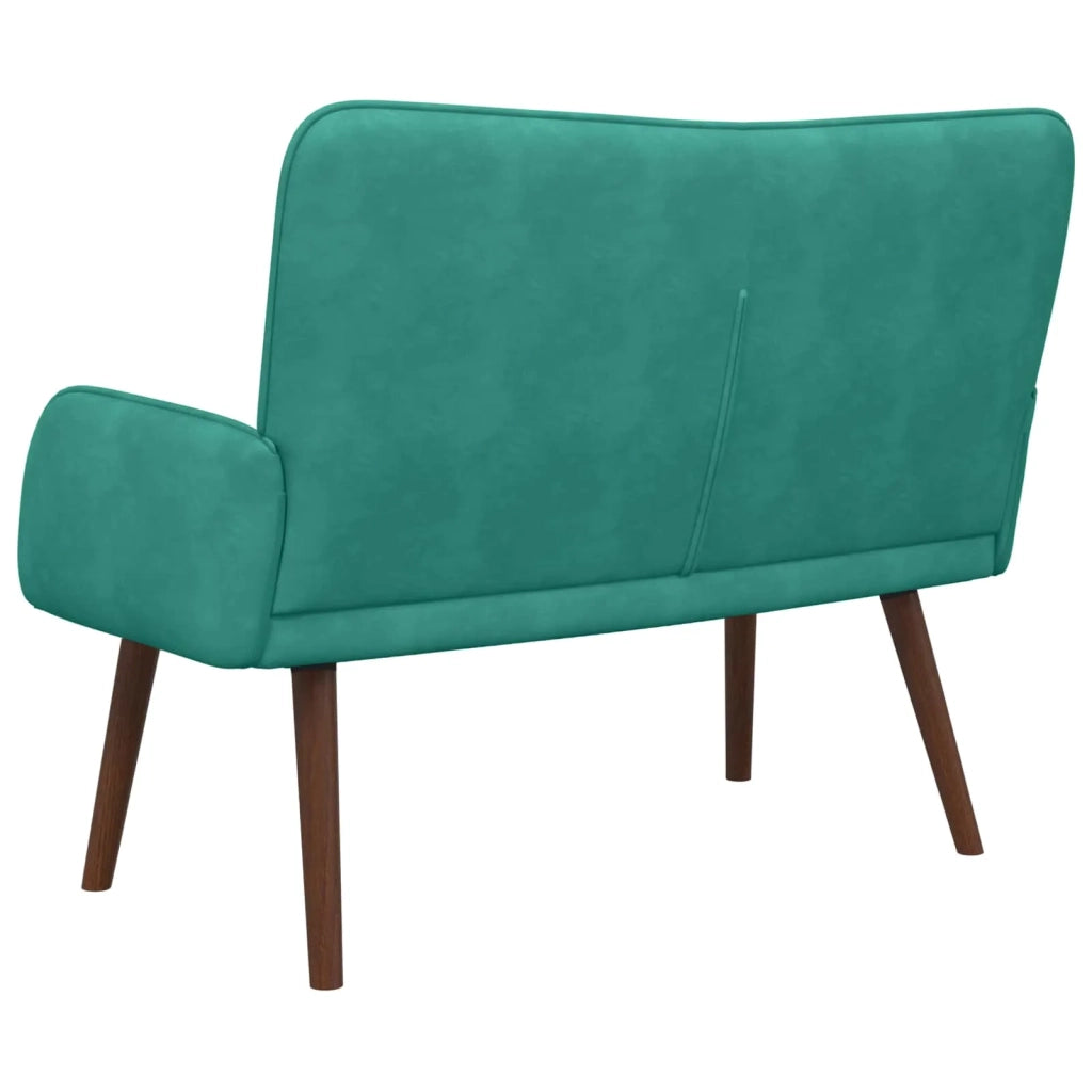 Sofa a Due Posti Turchese 115 x 61 x 87 cm Velluto