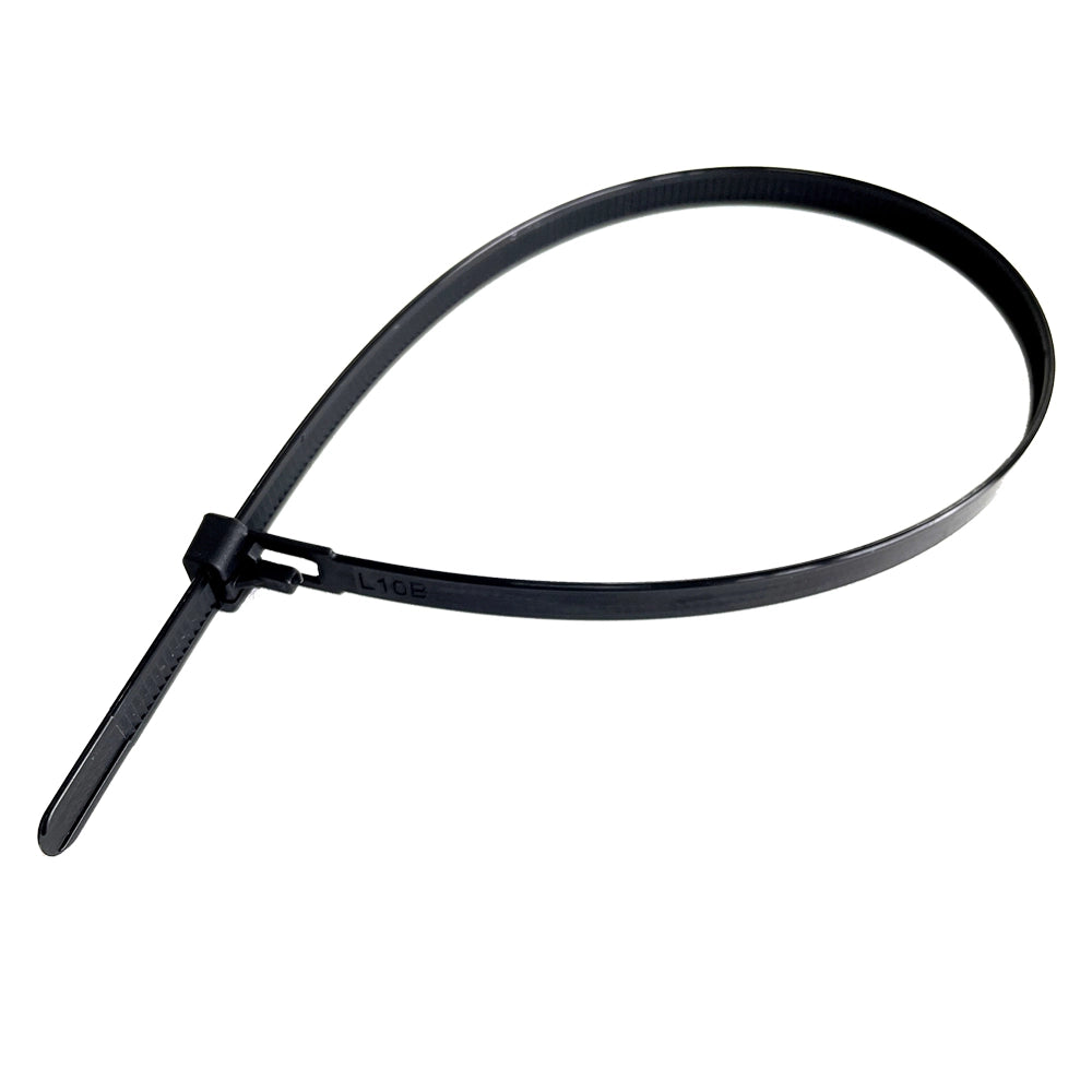 FASCETTA A STRAPPO PER CABLAGGIO RIAPRIBILE mm 7,6 x 300 - nero  - UNIKO