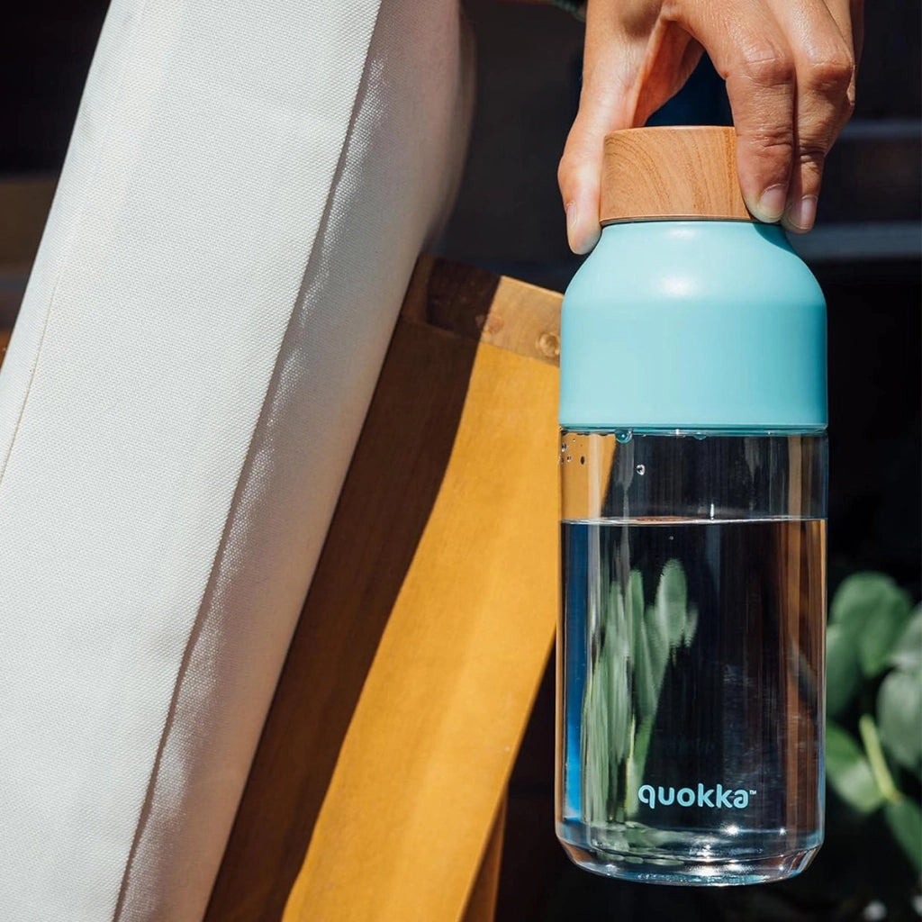 Bottiglia d'acqua Capacità 570ml in Ecozen con tappo in bambù Verde Quokka