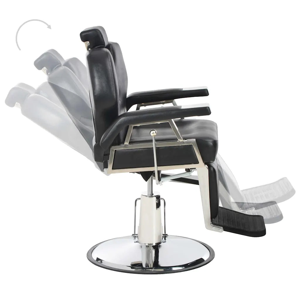 Poltrona da Barbiere-Poltroncina Nera 72x68x98 cm in Similpelle