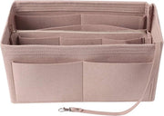 Organizzatore per borse, tas in tas 2 in 1 con hanger per chiavi, organizzatore per borse da donna con taschini interni con compartimento a rilascio rapido e hanger per chiavi (Khaki M)