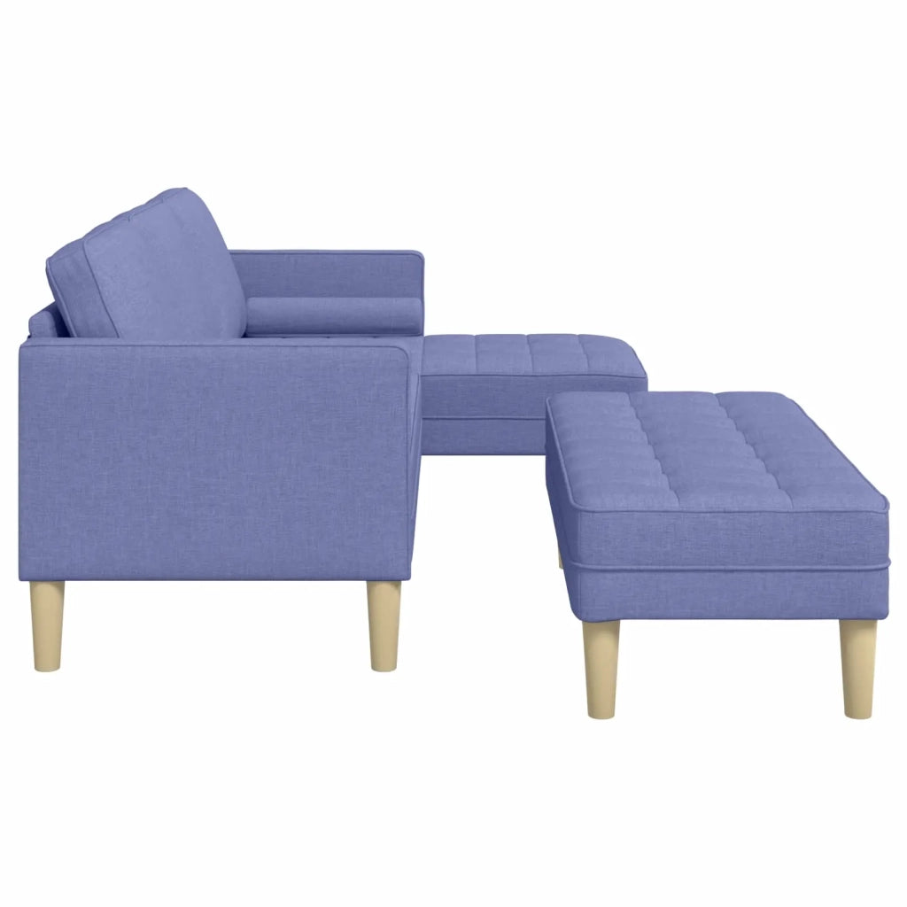 Set di divani con cuscino 2 pcs Blu jeans Poliestere 3329262