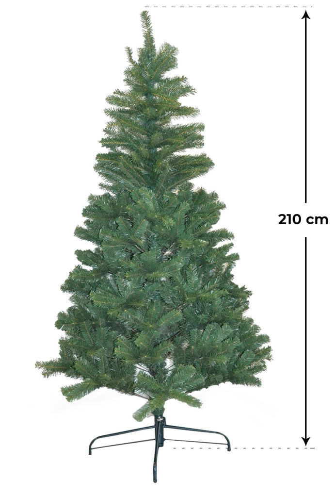 Albero di Natale Artificiale 210 cm 730 Rami Morel Pino Verde