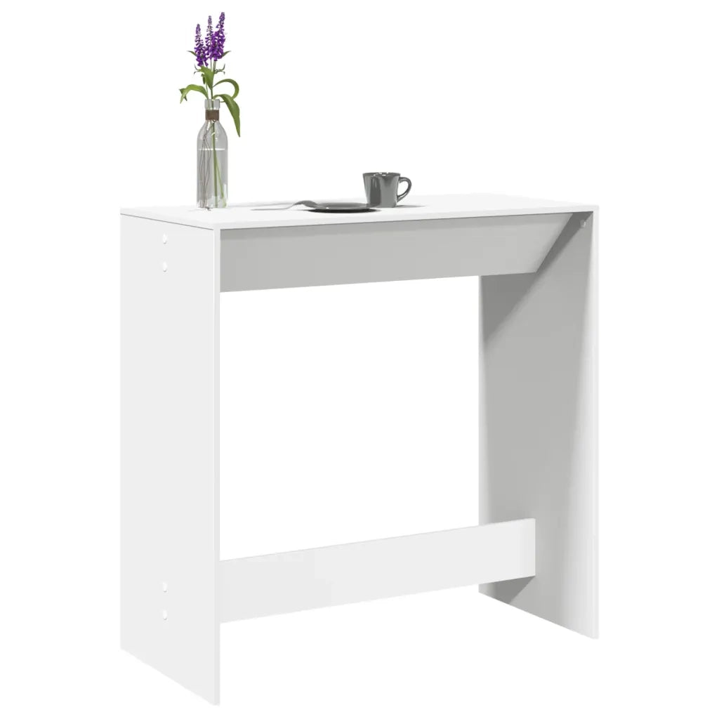 vidaXL Tavolo da Bar Bianco 102x50x103,5 cm in Legno Multistrato