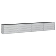 Fioriere | Cassetta per fiori | Letto Rialzato Giardino 320x40x45 cm in Acciaio Zincato Argento