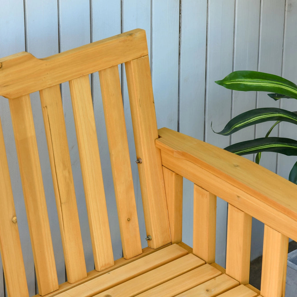 Panchina 2 Posti a Dondolo da Giardino 124x76x95 cm in  Legno