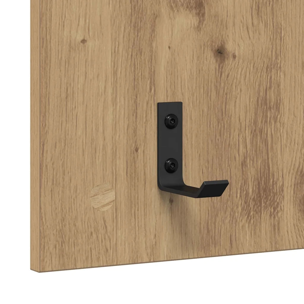 Appendiabiti a muro A parete Rovere artigianale 40 x 10 x 90 cm 874458