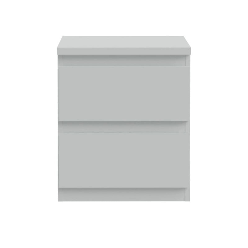 Comodino Morgan 2 cassetti 41.8 x 32.2 x H 49.3 cm. colore grigio chiaro