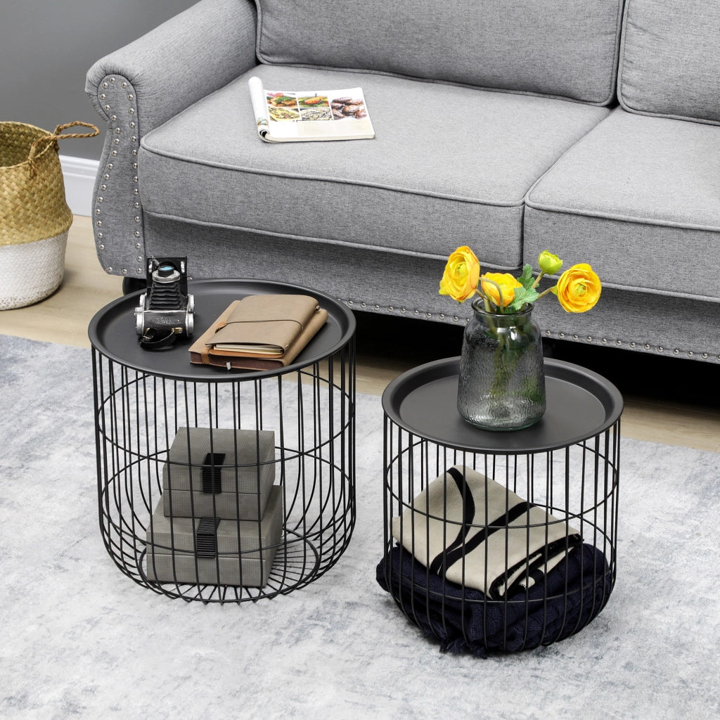 Tavolino da soggiorno con cassetto ¨C zephmum ¨C nero multistrato 50x50x50