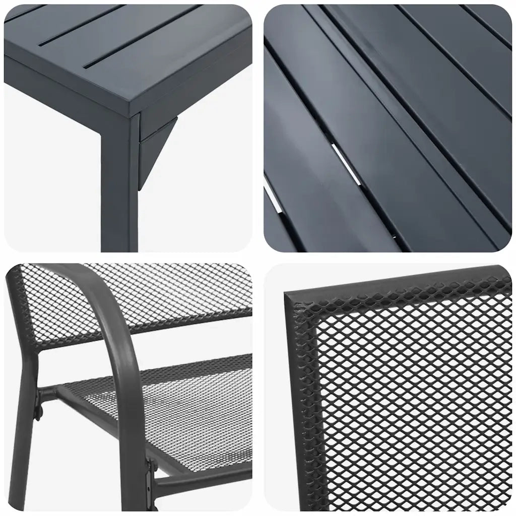 Set da Pranzo per Giardino 9 pcs Antracite 3378813