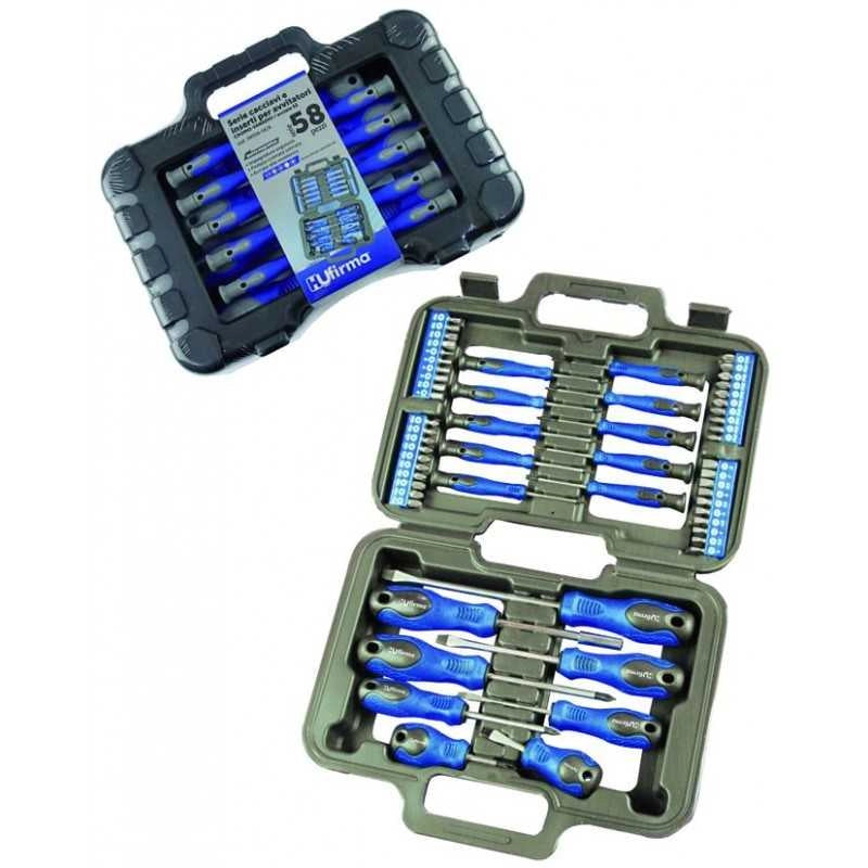 Cacciaviti/Inserti Hu-Firma Cromo Vanadio Set 58 pz
