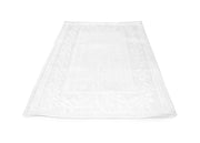 Tappeto Casa Bagno/Cucina Cotone Tinta Unita Disegno Annette Colore Bianco - 120x180 - Bianco