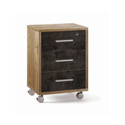 Mobile 3 Cassetti Su Ruote Noce Stelvio cm 51x41x71h - Sarmog